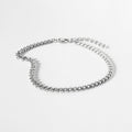 Mini Drew Silver Curb Anklet