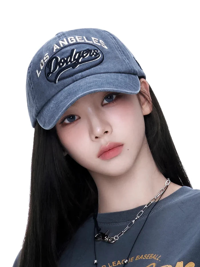 MLB Varsity Vintage Cursive Stitch Unstructured Ball Cap (4 type) (KARINA Wear)