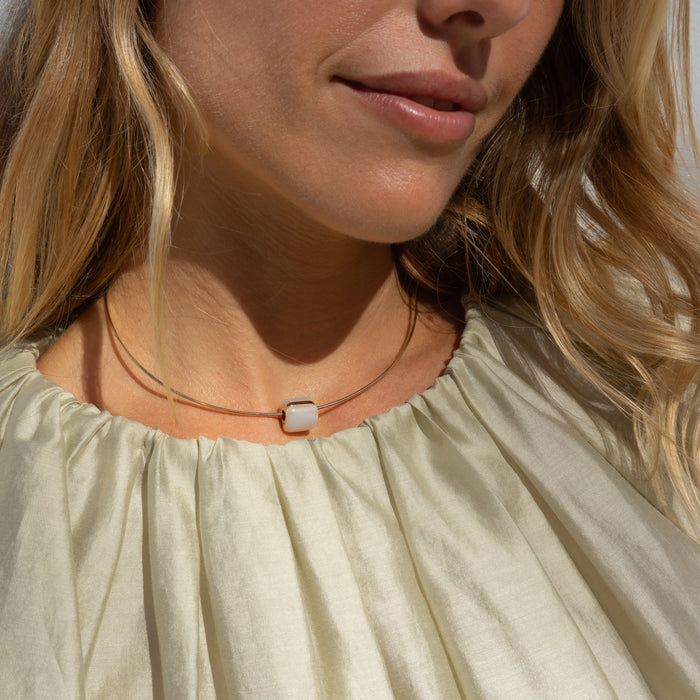 Celine Mother Of Pearl Choker Necklace