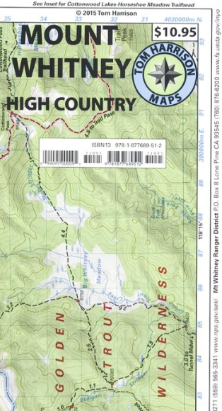 Mt Whitney High Country Map