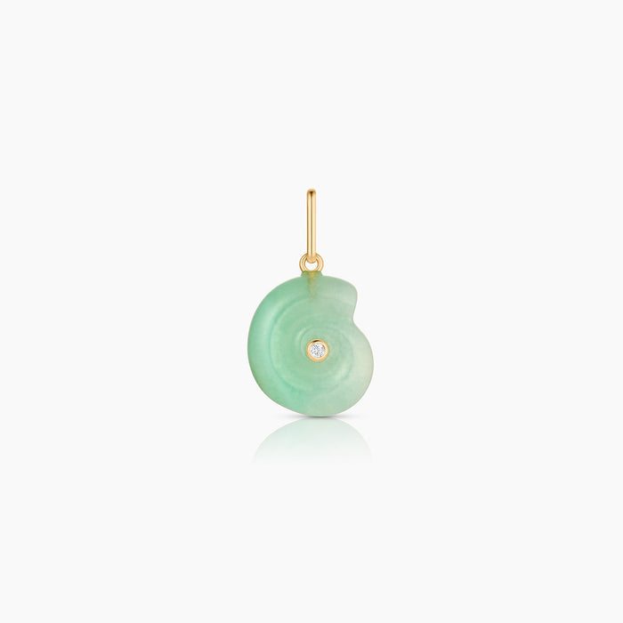 Nautilus Chrysoprase Spiral Shell