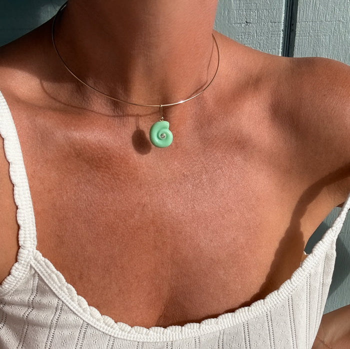 Nautilus Chrysoprase Spiral Shell