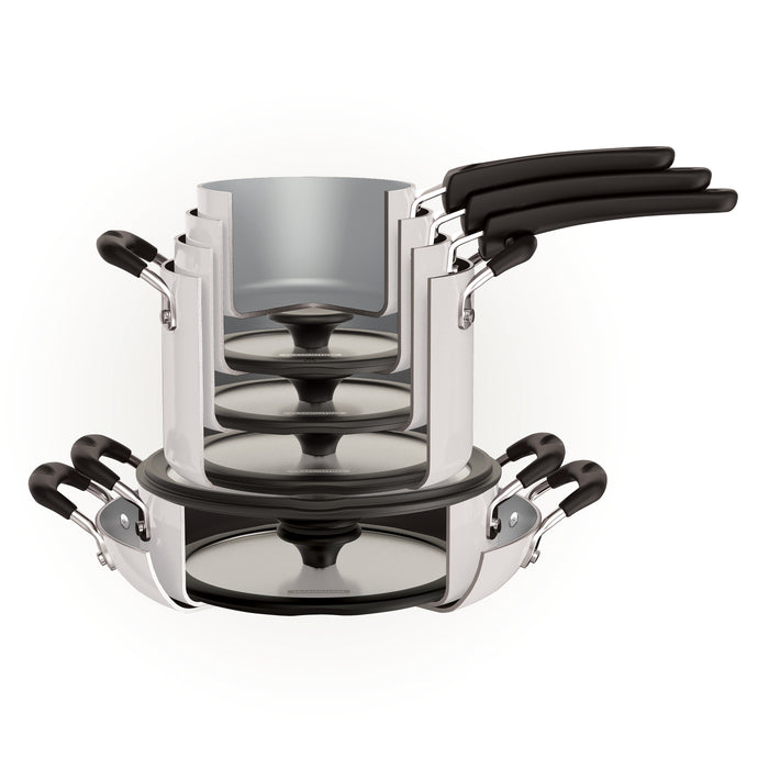 Nesting 11 Piece Ceramic Nonstick Cookware Set