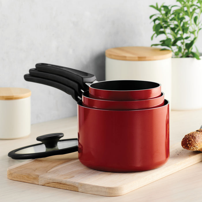Nesting 6 Piece Nonstick Sauce Pan Set
