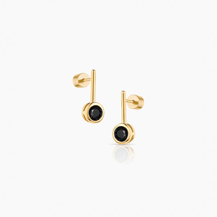 Noemi Black Drop Earrings