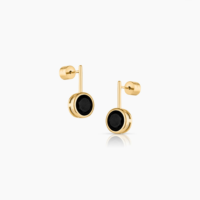 Noemi Grande Black Drop Earrings