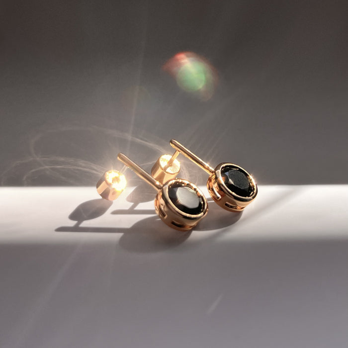 Noemi Grande Black Drop Earrings