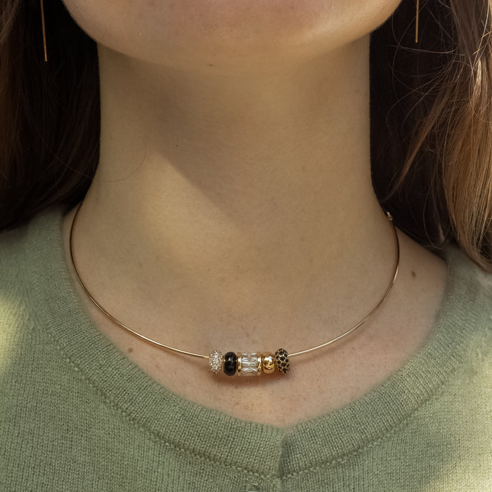 Noir Bead Choker Necklace
