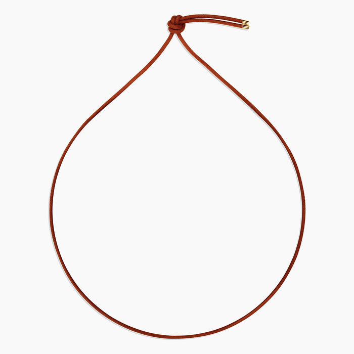 Noir Bead Leather Cord Necklace