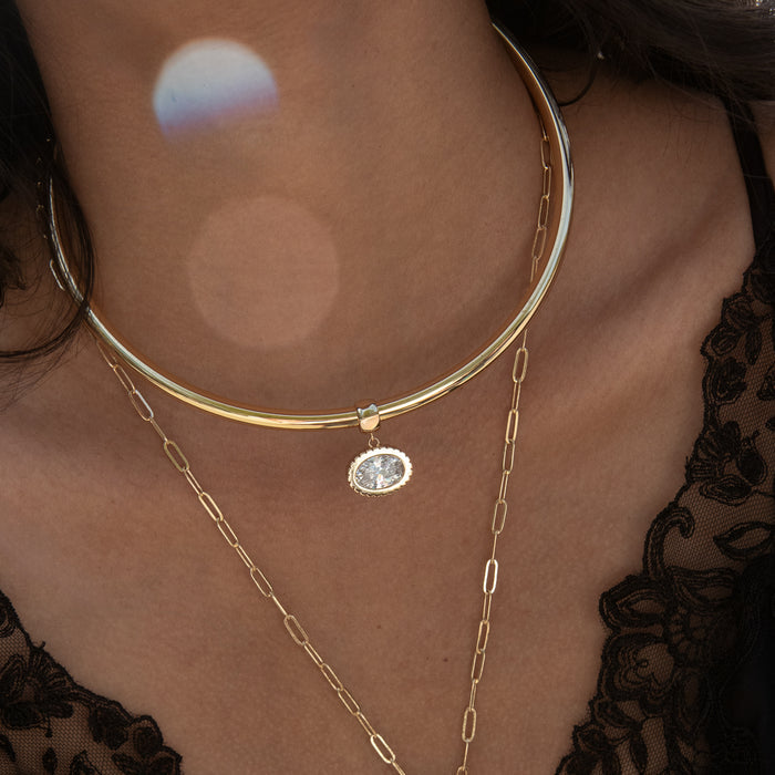 Nova Oval Cubic Zirconia Bail