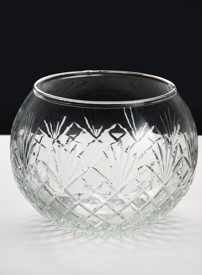 Nuage Cut Work Glass Fishbowl Decor Jamali Garden Clear Glass 6.5in Wide EACH