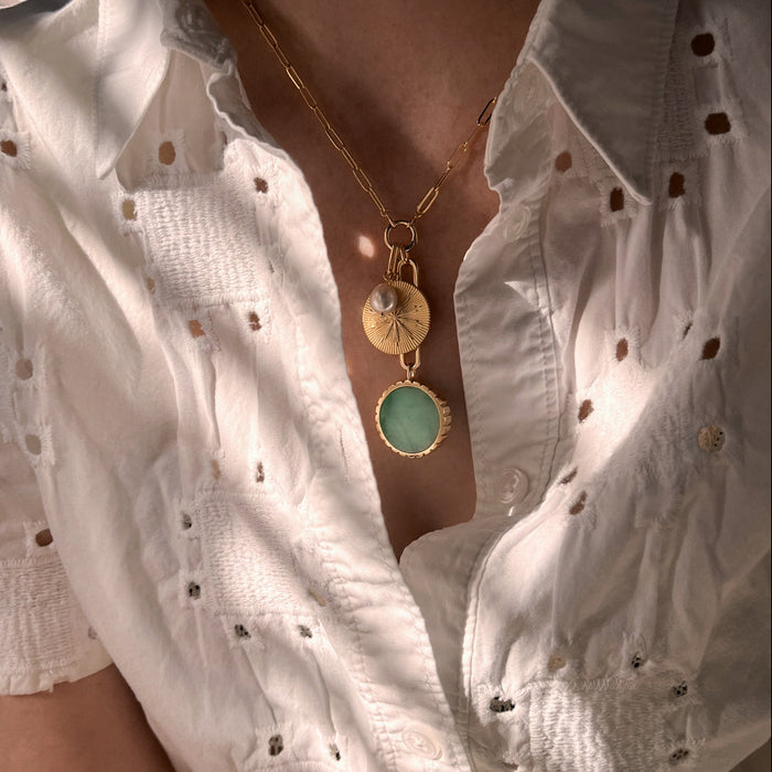 Odeon Chrysoprase Drop