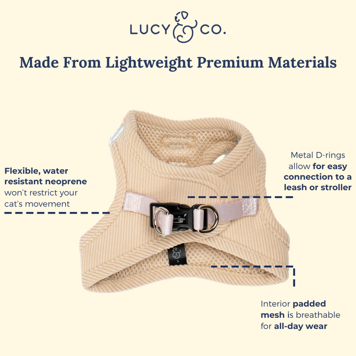 Oh My Gourd Corduroy Step-in Cat Harness