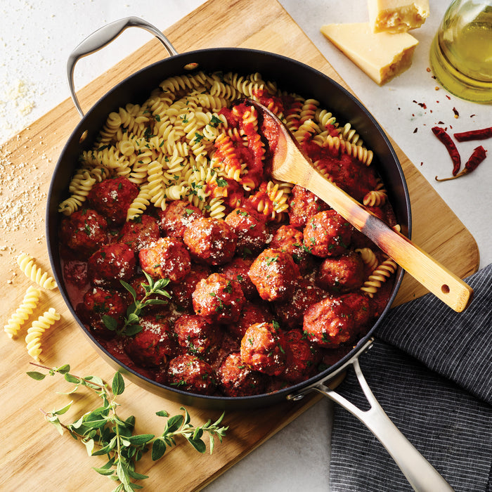 OnyxPro 5.5 Quart Hard Anodized Aluminum Covered Deep Saute Pan