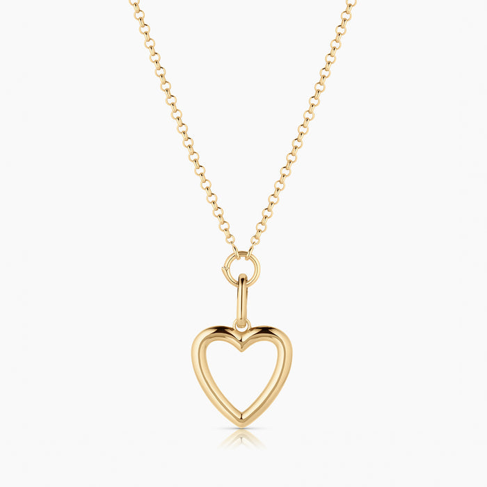 Open Heart Rolo Necklace