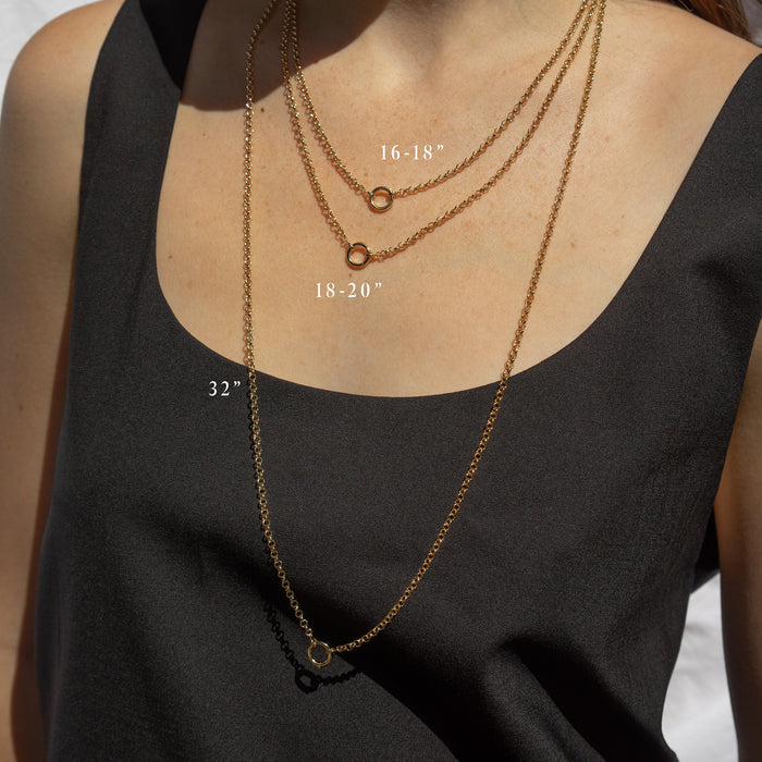Open Heart Rolo Necklace