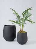 Palermo Black Real Look PVC Light Weight Bell Planter Decor Jamali Garden