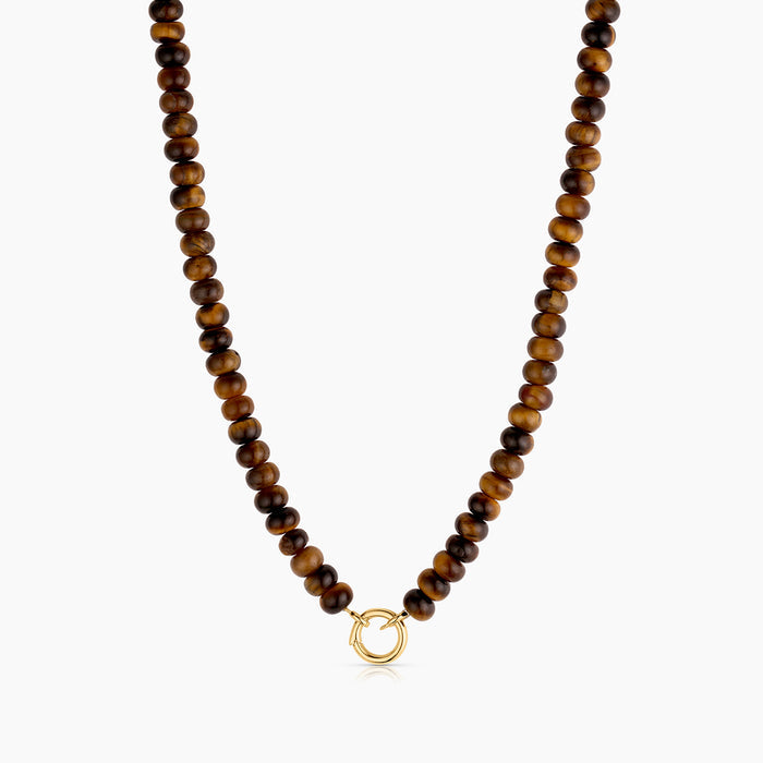 Paloma Tiger's Eye Bead Charm Necklace