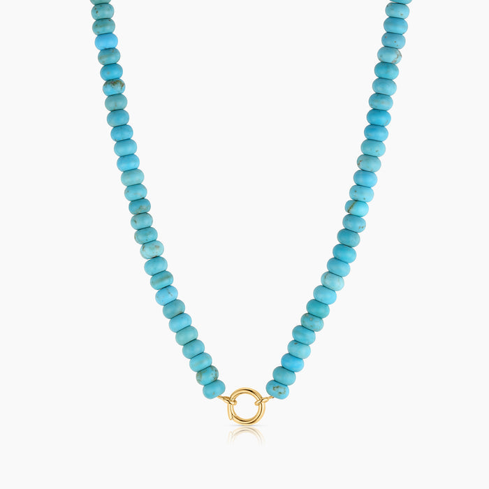 Paloma Turquoise Bead Charm Necklace