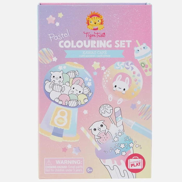 Pastel Coloring Set Kawaii Cafe