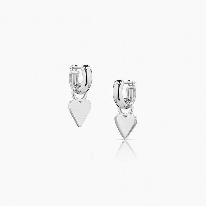 Petite Heart Silver Earrings