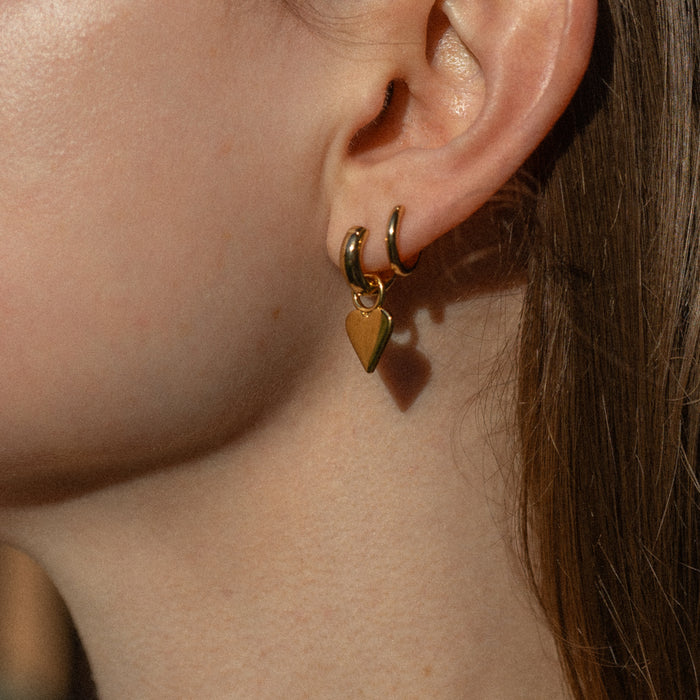 Petite Heart Silver Earrings