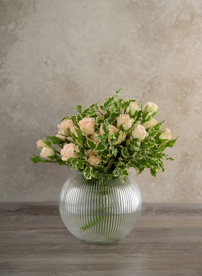 Pleated Glass Fishbowl Vase Decor Jamali Garden