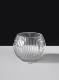 Pleated Glass Fishbowl Vase Decor Jamali Garden Clear Glass 4in Wide EACH