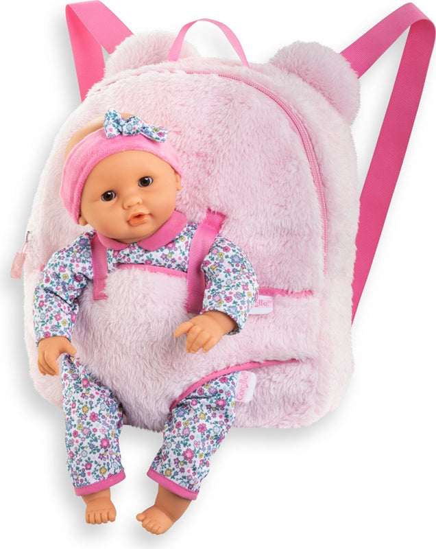 Plush Backpack Baby Doll Carrier