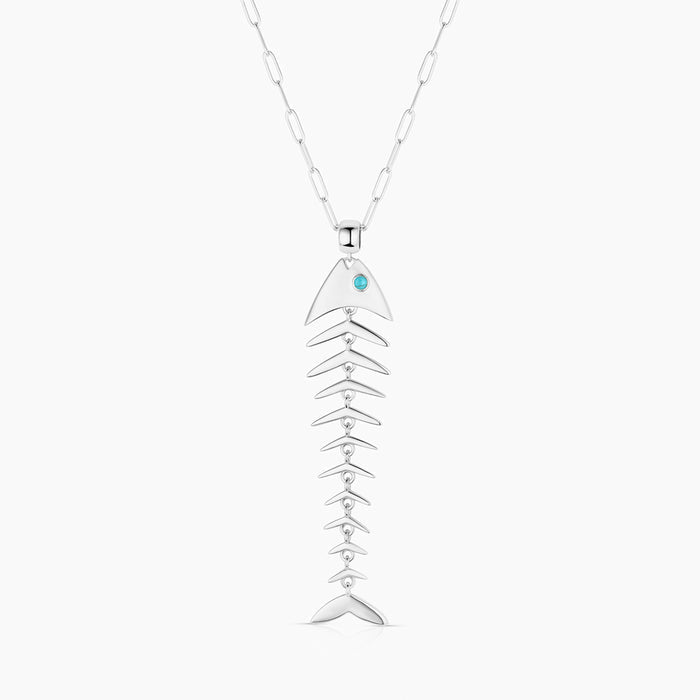 Rhodium Plated / 18" Finn Paperclip Chain
