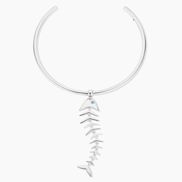 Rhodium Plated / Ora Chunky Choker