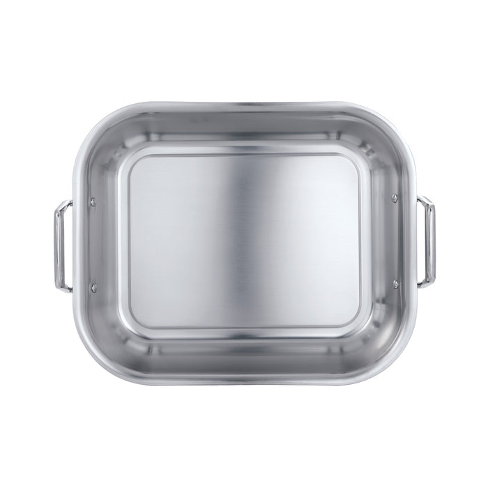 Prima 16.75 in Stainless Steel Flared Edge Roasting Pan - Includes Basting Rack