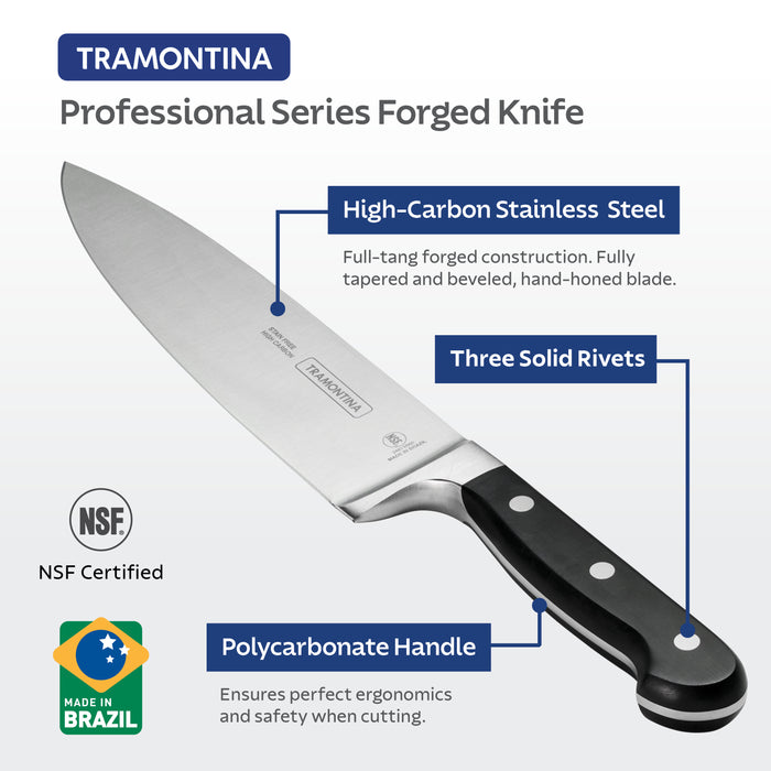 Professional 3 Piece Forged Essential Knife Set