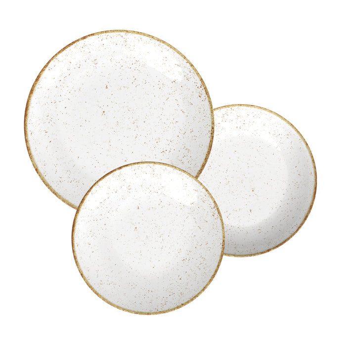 Rustic 12 Piece Plate Set
