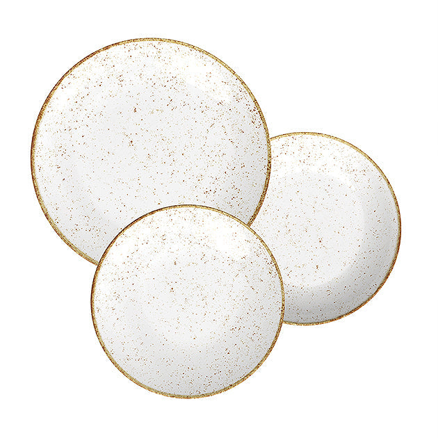 Rustic 12 Piece Plate Set