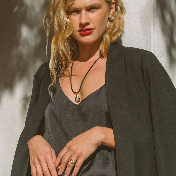 Rya Noir Leather Cord Necklace