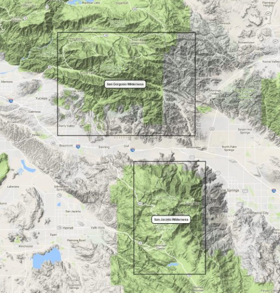 San Gorgonio Wilderness Map