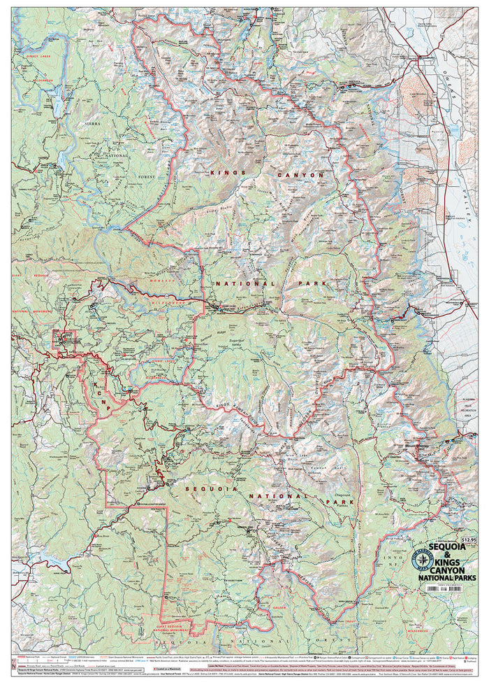 Sequoia/Kings Canyon NP Map