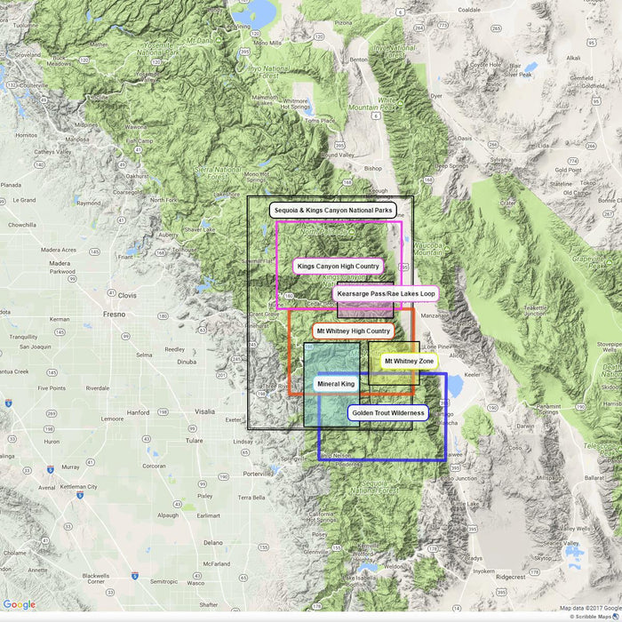 Sequoia/Kings Canyon NP Map