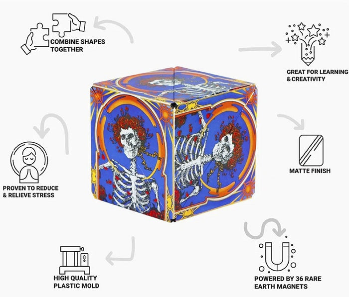 Shashibo Grateful Dead Skull and Roses