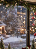 Shiny Silver Starburst Ornament Decor Jamali Garden