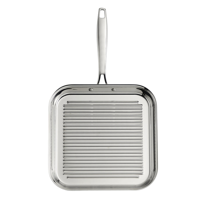 Signature 11 Inch Tri-Ply Clad Stainless Steel Square Grill Pan