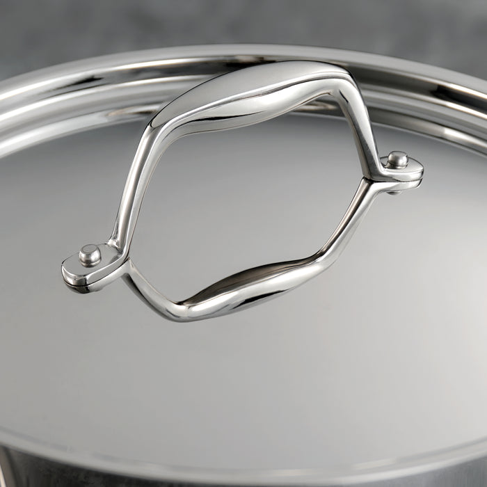 Signature 3 Quart Tri-Ply Clad Stainless Steel Covered Deep Saute Pan