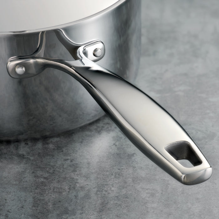 Signature 3 Quart Tri-Ply Clad Stainless Steel Covered Deep Saute Pan