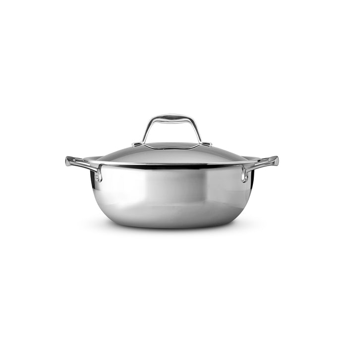 Signature 4 Quart Tri-Ply Clad Stainless Steel Covered Universal Pan