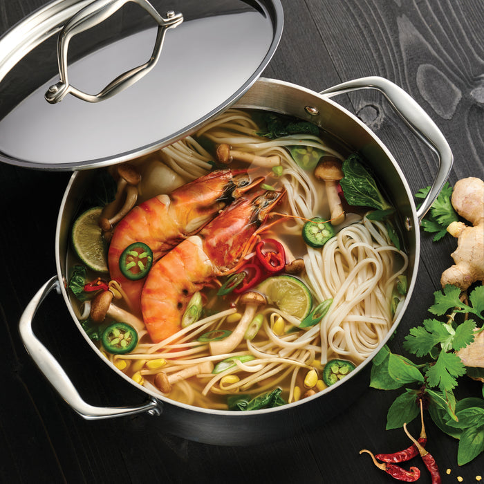 Signature 5 Quart Tri-Ply Clad Stainless Steel Covered Dutch Oven
