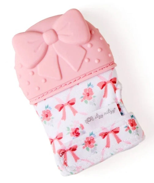 Silicone Teething Mitts- Bow