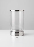 Silver & Glass Candle Hurricane Decor Jamali Garden Silver 7in Tall EACH