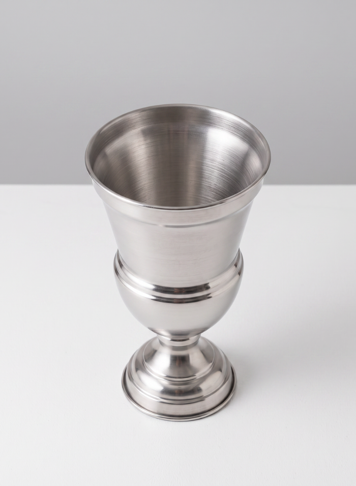 Silver Urn Metal Vase Decor Jamali Garden