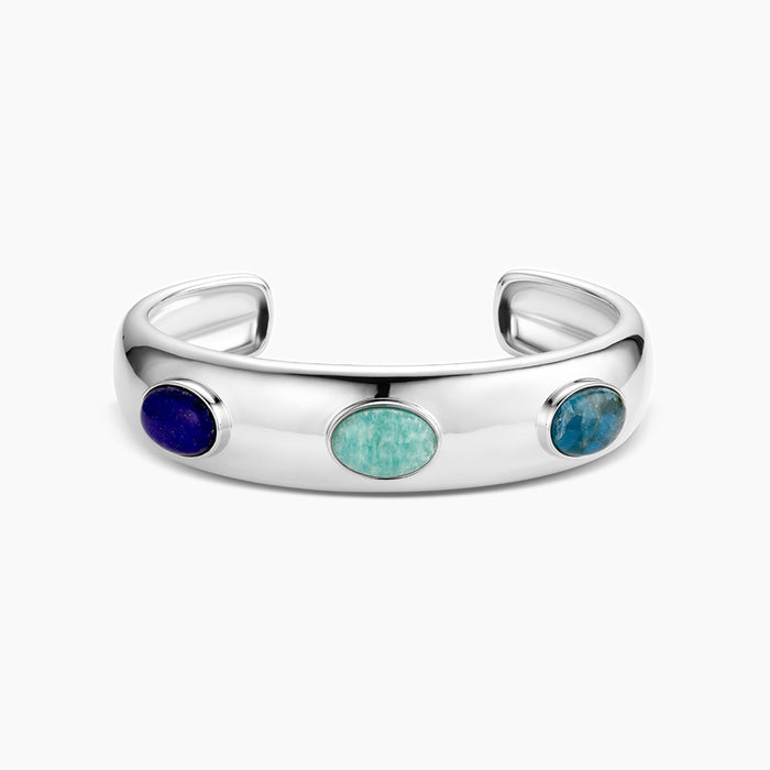Simone Blue Mixed Cuff Bracelet